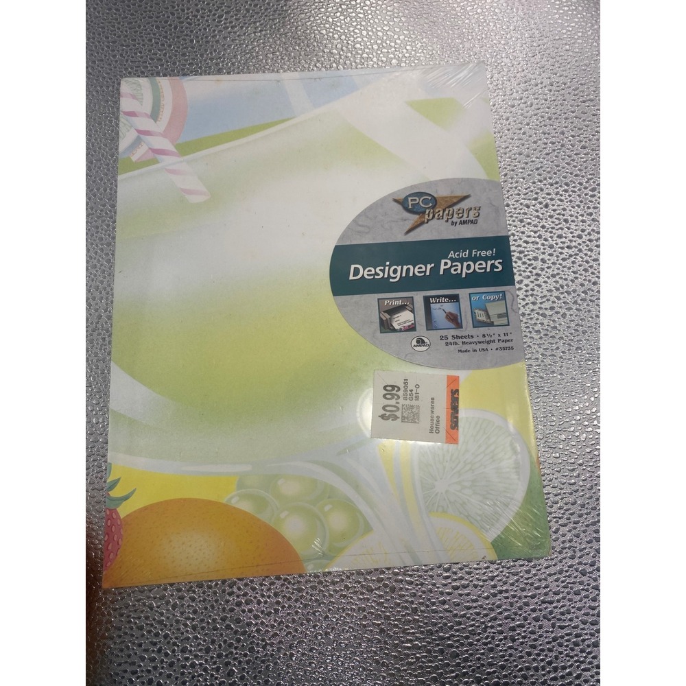 PC Paper by AMPAD Designer Papers Tropical Fruit Cocktail 25 Sheets 8.5x11 35735